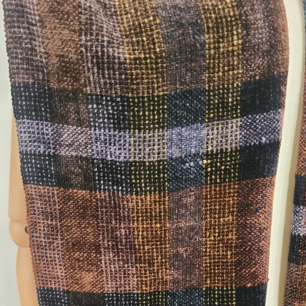Vintage Multicolor Plaid Scarf